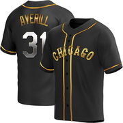 Earl Averill Men's Chicago White Sox Alternate Jersey - Black Golden Replica